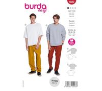 Burda Easy Sewing Pattern Men's Basic Sweatshirts #5682 Size 46-56
