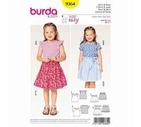 Burda Girls Easy Sewing Pattern 9364 Tops & Elastic Skirts