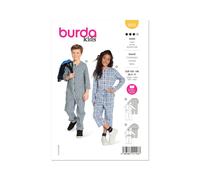 BURDA KIDS 9245 UNISEX JUMPSUIT CHILD'S Sewing Pattern Sizes 4 - 9 Skill: EASY