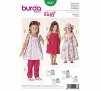 BURDA KIDS 9437 GIRLS COORDINATES Sewing Pattern Ages 18m- 7y Skill: SUPER EASY