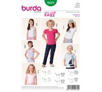 BURDA KIDS 9439 UNISEX T SHIRT TOPS Sewing Pattern Ages 3- 12y Skill: SUPER EASY