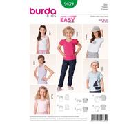 Burda Children's Easy Sewing Pattern 9439 - Tops & T-Shirts Ages: 3-12