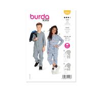 Burda Kids Style Sewing Pattern 9245 Button Fastening Children's Jumpsuit