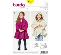 Burda Kids Swing Skirt Jackets with Hem and Hood Options Sewing Pattern 9353