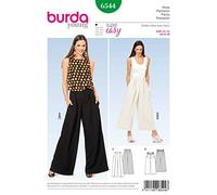 Burda Ladies Easy Sewing Pattern 6544 Wide Leg Pants