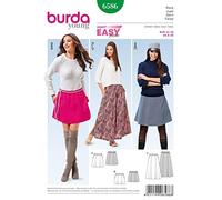 Burda Ladies Easy Sewing Pattern 6586 Mini to Maxi Elastic Waist Skirts