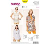 Burda Ladies Easy Sewing Pattern 6809 Loose Fitting Tunic Tops