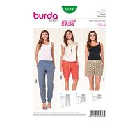 Burda Ladies Easy Sewing Pattern 6938 - Trouser Pants & Shorts Sizes: 6-20 (Package may vary)