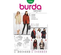 Burda Ladies Easy Sewing Pattern 7700 - Jackets & Coats Sizes: 12-24