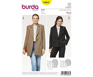 Burda Ladies' Intermediate Blazer Jackets Sewing Pattern, Size 8-20, Multi-coloured