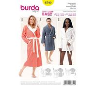 Burda Ladies & Mens Easy Sewing Pattern 6740 Dressing Gown Bath Robes