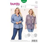 Burda Ladies Plus Size Easy Sewing Pattern 6614 Shirts & Blouses