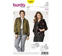 Burda Ladies Plus Size Sewing Pattern 6489 Bomber Jacket & Hoodie