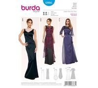 Burda Ladies Sewing Pattern 6866 Floor Length Evening Dresses