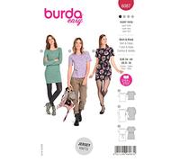Burda Paper Sewing Pattern 6087 Tops, Dresses 8-18 (34-44)