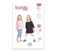 Burda Paper Sewing Pattern 9262 Tops, Dresses Ages: 3-8 Years