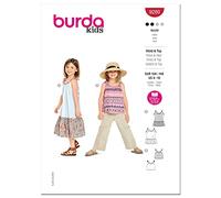Burda Paper Sewing Pattern 9280 Tops, Dresses 104 to 140