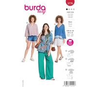 Burda Sewing Pattern 5776 Blouse [Ladies Size 6-18] Level 1 Super Easy for Beginners