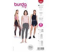 Burda Sewing Pattern 5850 Leggings [Ladies Size 6-18] Level 1 Super Easy