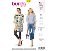Burda Sewing Pattern 6345 Tops, Dresses 8-18