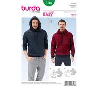 Burda Sewing Pattern 6718 Men 36-46 Tops, Tracksuits, Sportswear, Sweaters