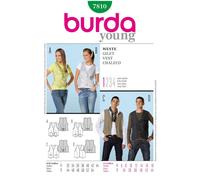 Burda Sewing Pattern 7810 Men, Women 6-18 / 34-44 Waistcoats