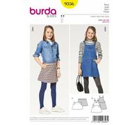Burda Style Sewing Pattern B9356 – Children's Skirt, Pinafore/Dungaree/Dress/Mini Skirt, Ages 6-13