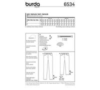 Burda Skinny Low-Rise Jeans Sewing Pattern, Size 8-20, Model 6534