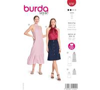 Burda Style #5737 Women's Sewing Pattern Dress and Top with Halterneck Size 6-18
