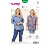 Burda Style Classic Shirt Blouse Dress Sewing Pattern 6614