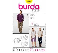 Burda Style Mens Shirt & Polo Shirt Fabric Sewing Pattern 7525