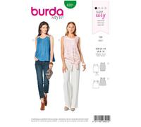 Burda Super Easy Sewing Pattern 6201 Misses' Sleeveless Tops Sizes 8-18