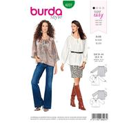 Burda Style Sewing Pattern 6227 Misses’ Peasant Blouse With Drawstring Neckline