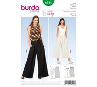 Burda Style Sewing Pattern 6544 Misses’ Comfy Summer Trousers In Two Lengths