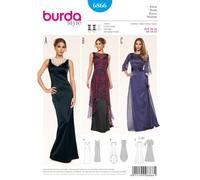 Burda Style Sewing Pattern 6866 Womens' Form Fitting Evening & Bridal Gowns