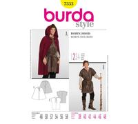 Burda Style Sewing Pattern 7333 Men’s Robin Hood Medieval Costume Cape & Jacket