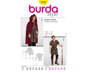 Burda Style Sewing Pattern 7333 Men’s Robin Hood Medieval Costume Cape & Jacket