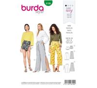 Burda Style Sewing Pattern B6199 Misses' Pull on Trousers & Shorts