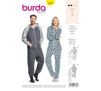 Burda Style Sewing Pattern B6397 Unisex Hooded Jumpsuit