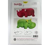 Burda Style Sewing Pattern B6560 Stuffed Hippo or Rhino