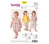Burda Toddlers Easy Sewing Pattern 9435 - Dress, Top, Shirts & Jumpsuit Ages: 6M-3Years