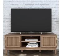 burdon wooden tv stand with 2 doors in oak