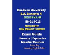 Burdwan University English Major Semester 4 Paper 3: Exam Guide with Summary, Explanation and Important Questions