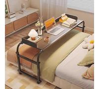 Bureau de lit à roulettes pour ordinateur portable - Hauteur réglable de 65 à 95 cm - Station de travail pour lit simple, double, queen size ou king size