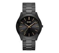 BUREI Men Watches Fashion Business Stainless Steel Analog Quartz Waterproof Wrist Watches for Men (Golden Black)