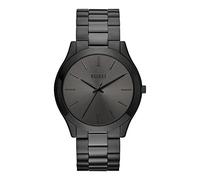 BUREI Fashion Minimalist Business Men's Wrist Watches Stainless Steel Waterproof Quartz Watch for Man, All Black, minimalist