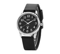 BUREI Womens Minimalist Watches Black Silicone Ultra Thin Analog Quartz Waterproof Wrist Watch for Women, Luminous Easy Read Dial (All Black), all black