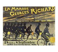 Buret Georges Richard Fahrräder Paris Vintage Werbung großer Kunstdruck auf Leinwand Premium Wandbild