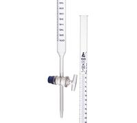 Burette, 100ml - Class A, DIN 385 Compliant, Borosilicate Glass with Glass Key Stopcock, 0.05ml Graduations - Eisco Labs