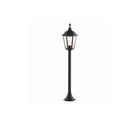 Burford 1 Light Outdoor Floor Lamp Matt Black Paint Glass IP44 E27 Netlighting Clear One Size